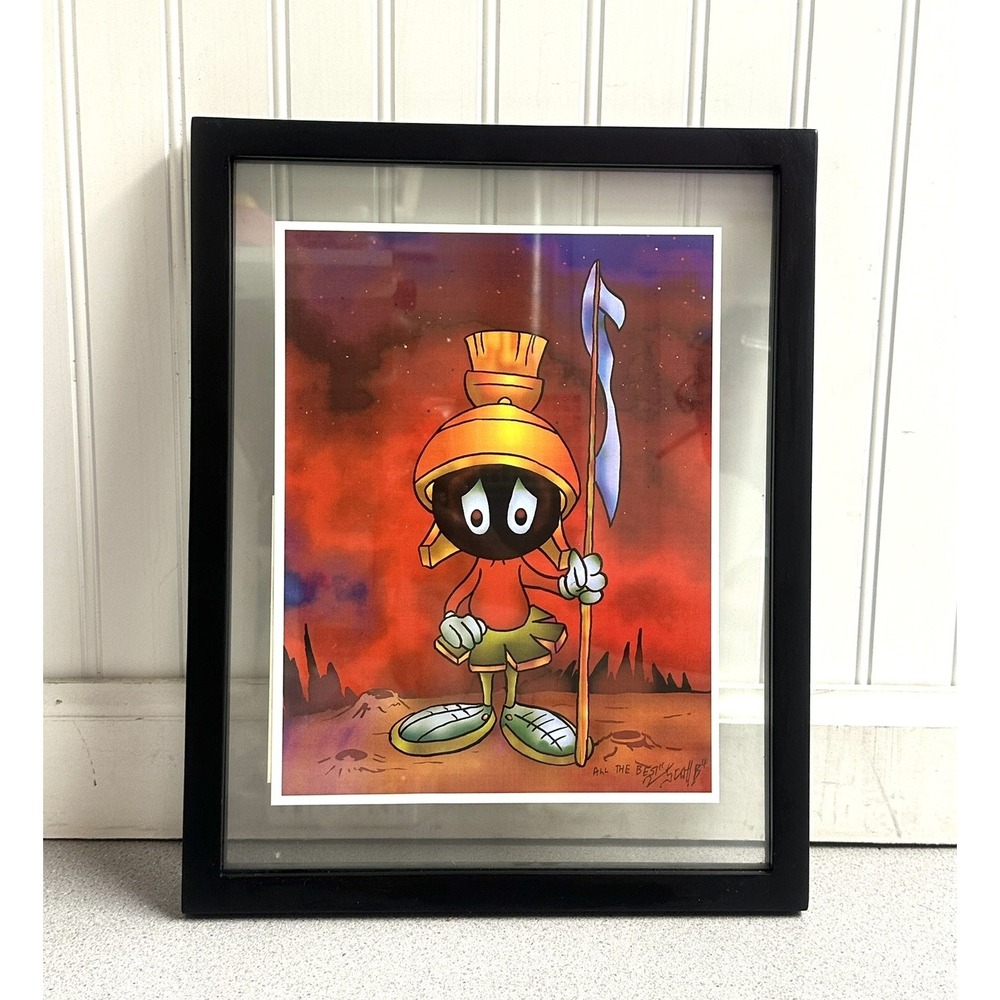 MARVIN THE MARTIAN Futurama Art Print SCOTT BEADERSTADT Vintage W/ Certification